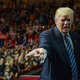 Donald Trump, noted neo-fascist candidate for president, points his finger during a rally in Ohio (Photo by Jeff Swensen/Getty Images)